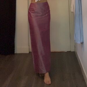 💓100% Raw Silk Maxi Skirt